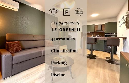 122 - Le Green II, 4 pers, Clim, Parking, Piscine – khách sạn tại Fontcaude