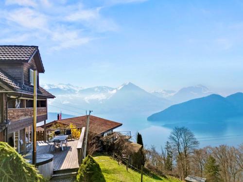 A szálláshely kívülről, A&Y Holzhaus Chalet Vitznau Whirlpool Rigi in Vitznau