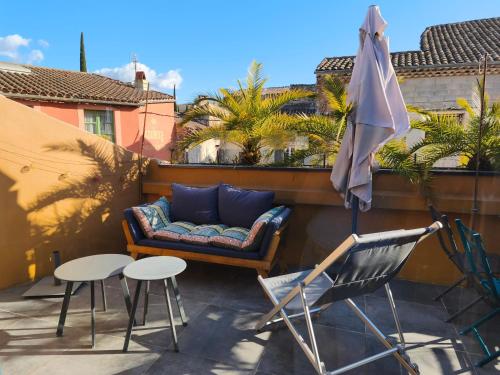 L'ENTRE POTES - Maison de caractère climatisée avec garage gîte à louer Villedieu