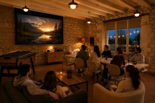 Tikšanās telpas / zāles, Maison Azur - Piscine - Cinéma privé - 15 min Saumur (Maison Azur - Piscine - Cinema prive - 15 min Saumur) in Meigne ciems