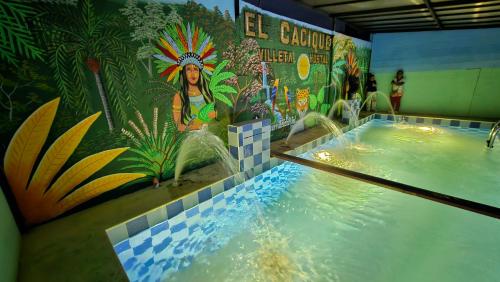 Swimming pool, El Cacique Villeta Hostal in Villeta