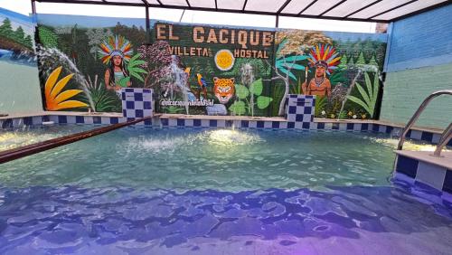 Swimming pool, El Cacique Villeta Hostal in Villeta