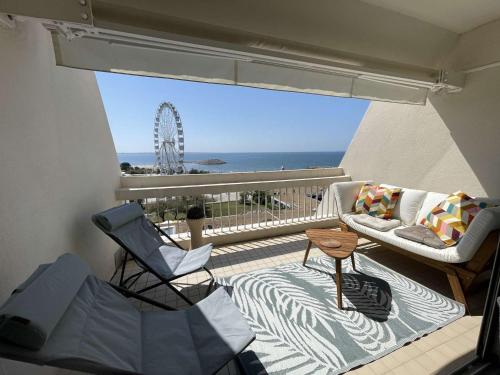 Appartement climatisé vue mer, parking - 4 pers. - FR-1-328-289