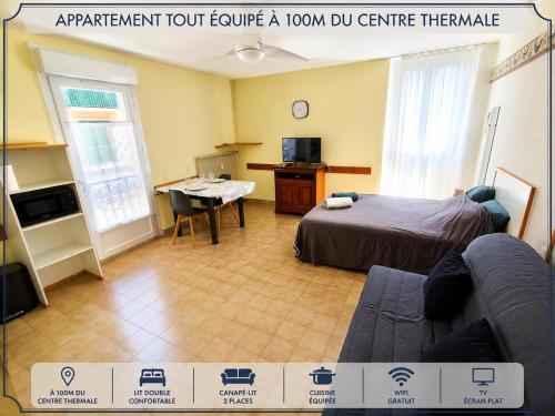 Appartement tout équipé à 100 m du centre thermal