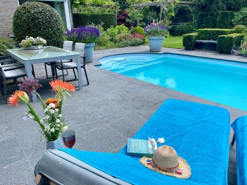 Swimming pool, B&B Vincent's huisje in Bergen