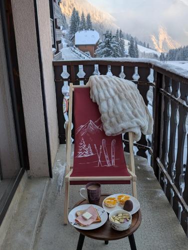balkon/terasa, Les Portes du Soleil Studio in Le Biot
