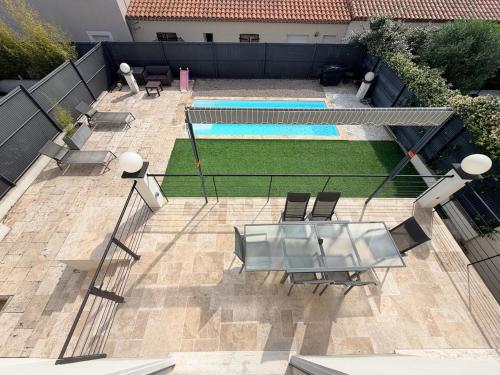 Dārzs, Villa avec piscine privée entre mer et vignobles (Villa avec piscine privee entre mer et vignobles) in Beaulieu (Languedoc-Roussillon)