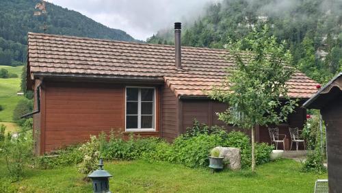A szálláshely kívülről, aschis Lodge 2 in Soubey