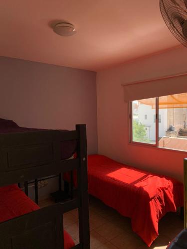 1 twin bed, 1 bunk bed
