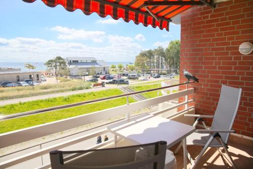 balkon/terras, Haus Belvedere App 56 WLAN inkl in Gromitz