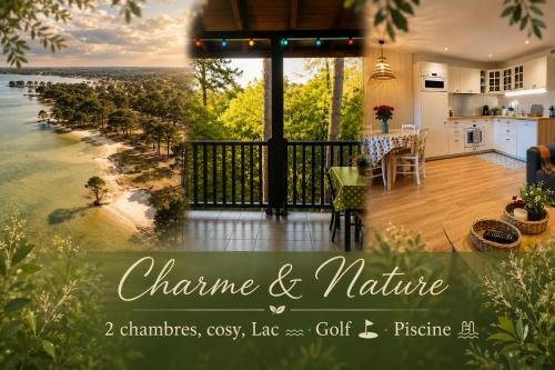 Charme & Nature - 2 chambres, cosy, Lac, Golf, Piscine, Terrasse, Parking, 2 à 5 pers max