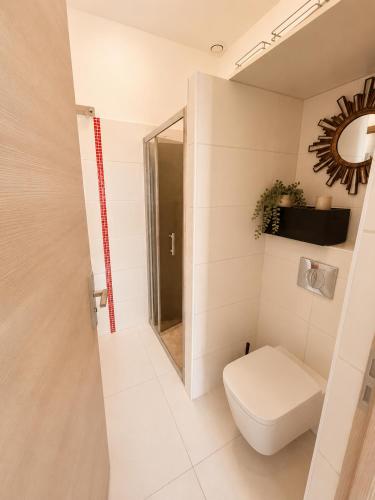 Bathroom, Studio with private garden in St Laurent du Var in Mercantour