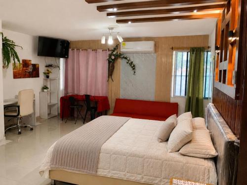 Estancias Aleli 03 comodo apt stdio cerca terminal ent sal aerpto CC Chipichape cc único centro eventos valle del Pacfco OrquideoramasamecobaseAerea acuapqdelacána ccEstacion cocina nevera tvcama Quink un dormitorio - image 2