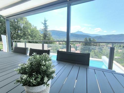 Kilátás, Ecrin du Brusquet - villa moderne avec piscine et vue sur les montagnes in La Javie