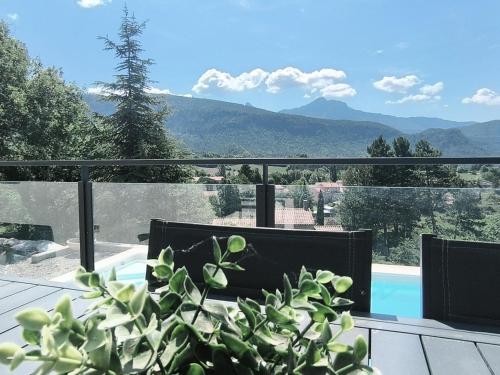 Kilátás, Ecrin du Brusquet - villa moderne avec piscine et vue sur les montagnes in La Javie