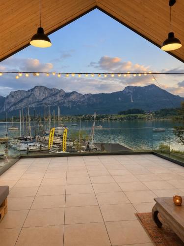 Terraza/balcón, Hafenapartments Segelschule Mondsee in MondSee