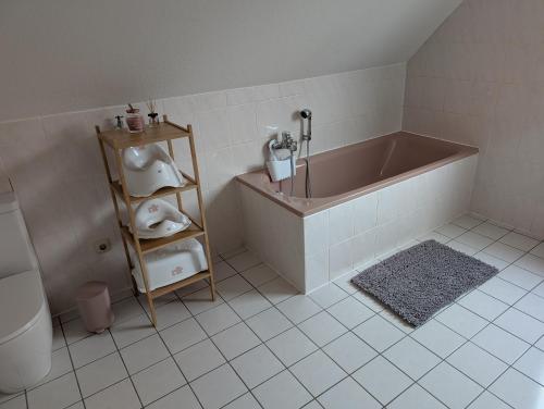 Fürdőszoba, Apartment am Park Anklam in Anklam