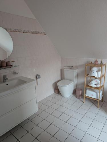 Fürdőszoba, Apartment am Park Anklam in Anklam
