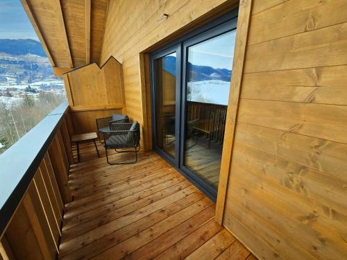 Penthouse Studio I mit Balkon und Ausblick in Vorfusch