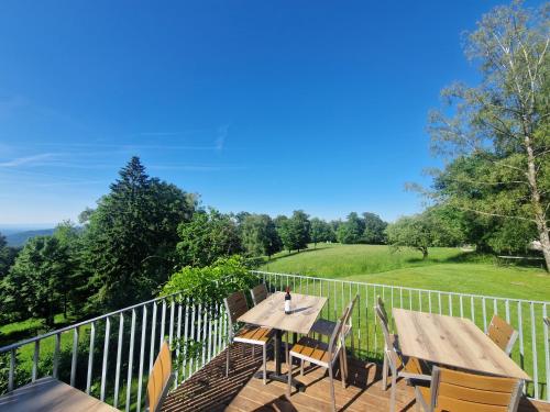 Balcony/terrace, Ada's Buka Chalet auf dem Felsberg in Lautertal (Odenwald)