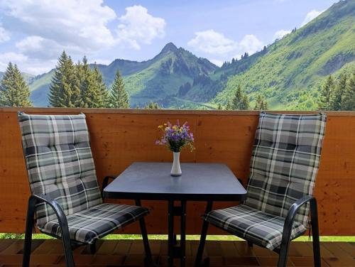 Balkons/terase, Pension Edelweiss in Damuls