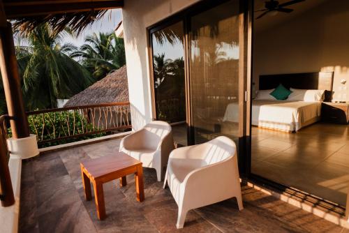 Erkély/terasz, Hotel Portofino in Barra De Potosi