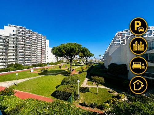 duplex centre parking vue jardin et port