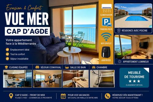 Appartement magnifique vue Mer tout confort