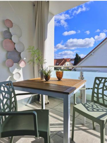 Balkons/terase, Roman Limes Apartment- Balkon, Parken & Self-check-in in Niedernberg (Bavaria)