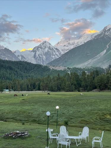 Restaurant, Rama lake view hotel and restaurant  in Northern Areas Pakistan