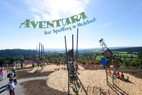 Vor den Toren zum Adventure Spielberg Am Rothaarsteig in Medebach, Deutschland