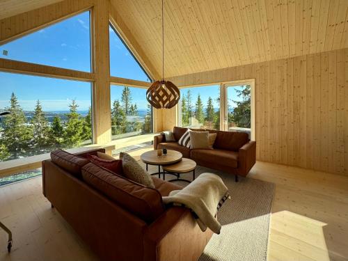 Exclusive Cabin Sjusjøen Stunning Views & Sauna – khách sạn tại Sjusjoen