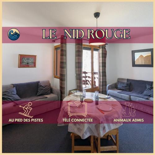Le Nid Rouge Risoul Balcony & View Ski 100 m