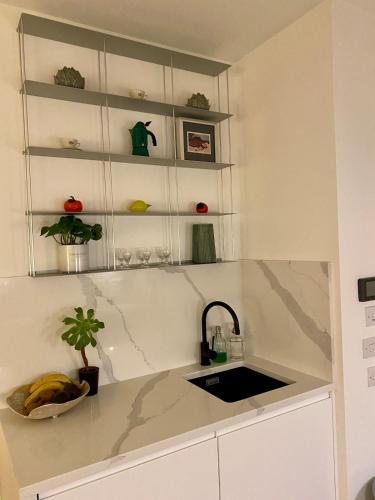 Kitchen, Rooftop - London Eye View - Zone 1 Design Flat in Buckhurst Hill