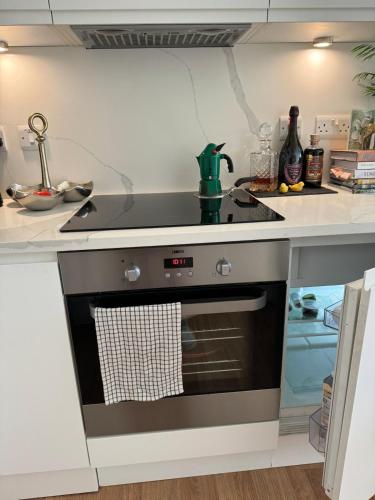 Kitchen, Rooftop - London Eye View - Zone 1 Design Flat in Buckhurst Hill