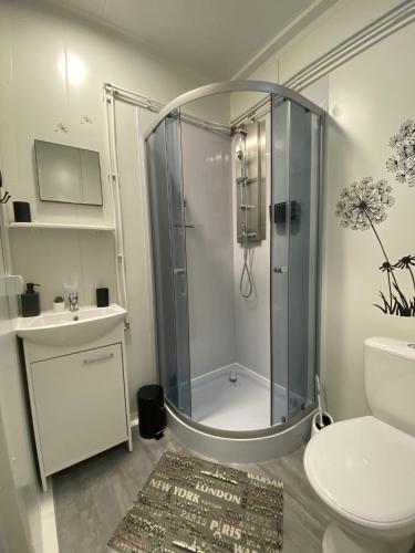 Zuhanyzó, Apartamenty Pracownicze Bronowa 59a Parking in Sosnowiec