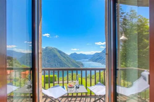 Angelina: Panoramic Lake View House on Monte Brè | Terrace & Balcony - Happy Rentals in Lugano, Schweiz