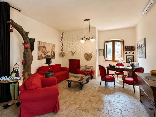 Koplietošanas atpūtas telpa ar TV, La quercia B&B in Roccamorice