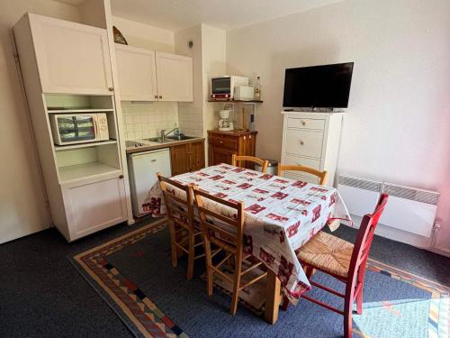 Studio cabine 4 pers au pied des pistes, sud avec balcon
