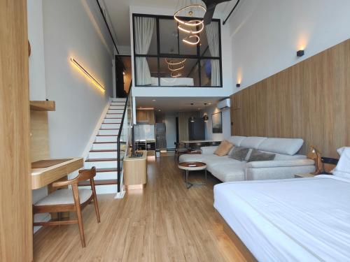 Bed, 138 SKY LOFT Golf View Near Airport & SPICE in Penang Airport / Penang Bridge