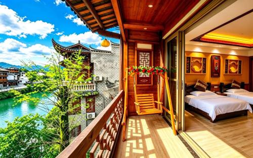 Huaqianshu Theme Inn 高铁免费接站或送站一次 in Xiangxi