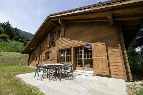 balkon/terras, Chalet Pierre Blanche in Nendaz