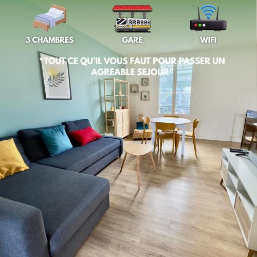 Spacieux Appartement 3 chambres Au Pied De La Gare