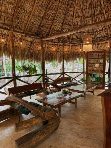 Étterem, Hotel Boutique Cenote Secreto Maya in Chichén Itzá