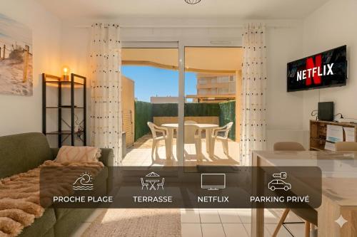 Le Sirocco - Parking - Terrasse - Accès plage