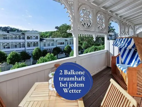 Hunde ohne Aufpreis - Fewo Hagemeister Sellin - Sauna im Haus - 6 Min zum Strand - 2 Traumbalkone - Privatparkplatz in Ostseebad Sellin, Deutschland