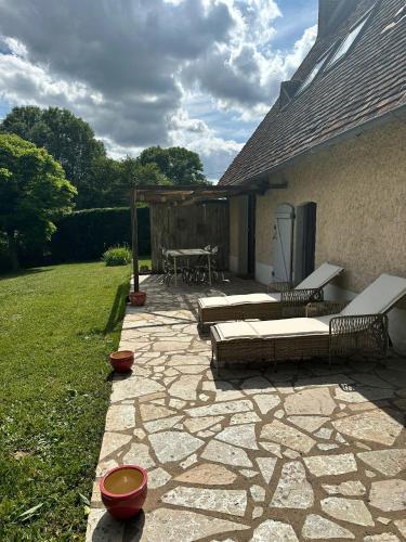 Erkély/terasz, Charming cottage in Mondoubleau