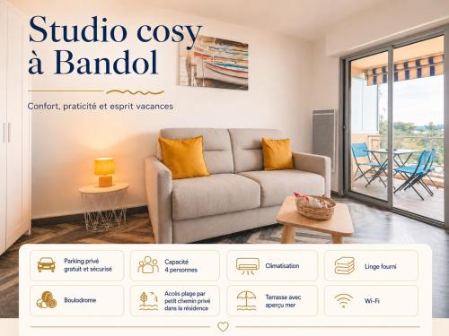 Studio, à deux pas des plages, terrasse et parking