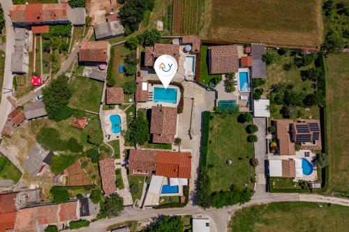 Viesnīcas āriene, Pool House Suzi in Heart of Istria - Happy Rentals in Orihi