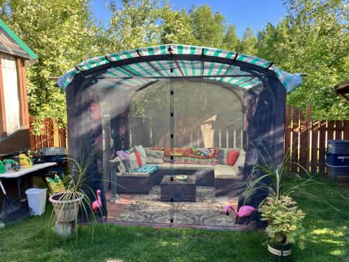 Dārzs, Billie's Backpackers Hostel in College (AK)